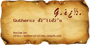 Guthercz Éliás névjegykártya